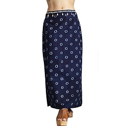 雲南白族藍絞り染綿布のスカート（SHM-015-01） 1枚目の画像
