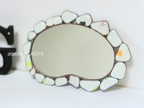 ステンドグラス　ミラー　pebbles　 鏡 1枚目の画像