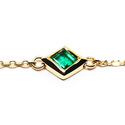 K18透明緑エメラルドのブレスレット【Pio by Parakee】emerald bracelet 1枚目の画像