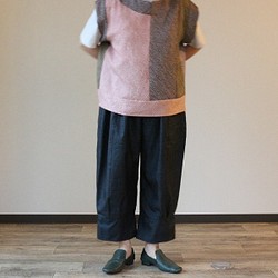 着物リメイク　亀甲大島紬バルーンパンツ 1枚目の画像