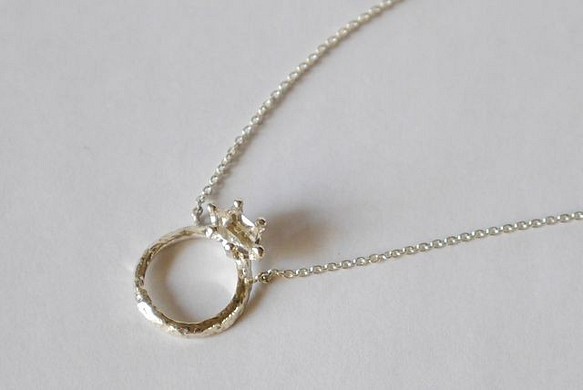 Herkimer diamond baby ring necklace(sv) ハーキマーダイヤモンド★ベビーリング★ 1枚目の画像