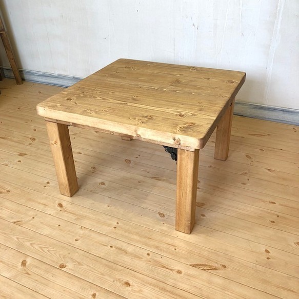 折りたたみこたつテーブルS 60cm×60cm コタツ 収納 シンプル 北欧 カントリー おしゃれ 炬燵 1枚目の画像