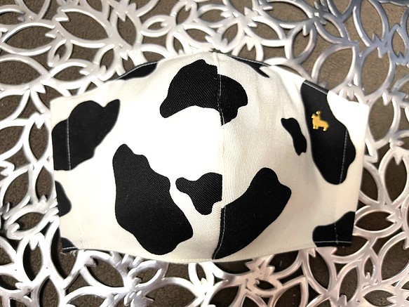 荷斯坦圖案面具✖️有魅力 立體佈面面具牛紋 第1張的照片