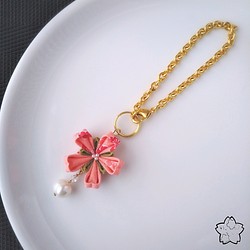 桜と真珠のバッグチャーム 1枚目の画像