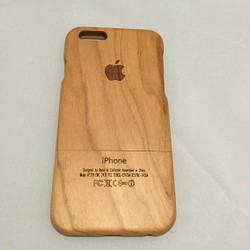 iPhone6ケース アメリカンチェリー  天然木 1枚目の画像