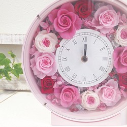 12Ｒoses幸せの時を刻む花時計ピンク 1枚目の画像