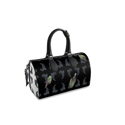 [定制] 真皮黑葡萄和朝鮮薊行李袋 S 尺寸 第1張的照片