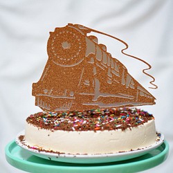 Steam Train Happy Birthday 汽車 3 ケーキトッパー 1枚目の画像