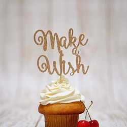 make a wish ケーキトッパー（グリッター） 1枚目の画像