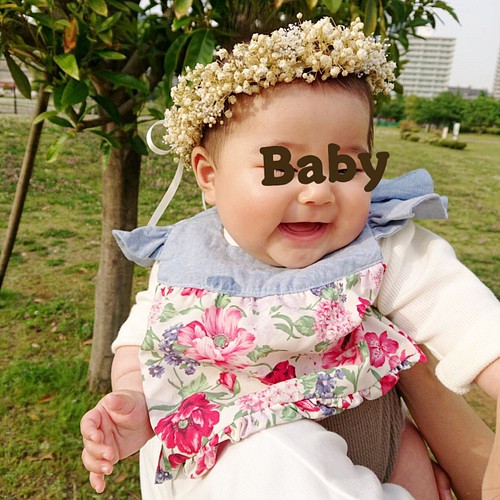 オーダー専用】かすみ草の花かんむり《Baby用》 ヘッドドレス ...