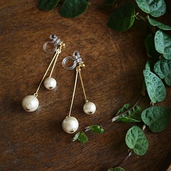 ノンホールピアス cotton pearl no.3 キスカ 1枚目の画像