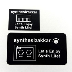 【シール】Let's Enjoy Synth Life！シンセサイザッカー シール大小セット 1枚目の画像