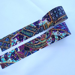 Fabric Ribbon【Arabesque】非洲布款50cm單元 第1張的照片