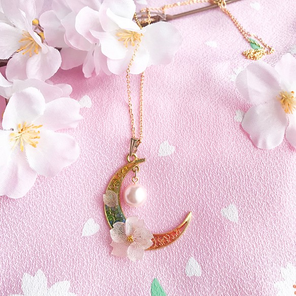 桜舞うネックレス ネックレス・ペンダント ばんび(空イロばんび) 通販