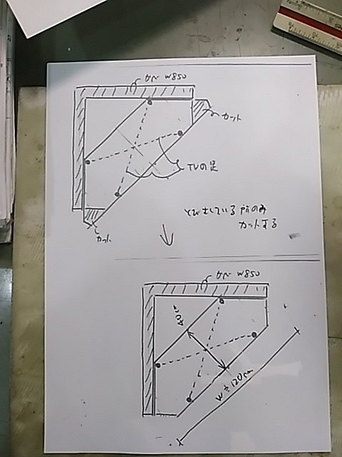 shimiju様専用ページ　アイアン脚のコーナーテレビ台（サイズ指定、3段） 1枚目の画像