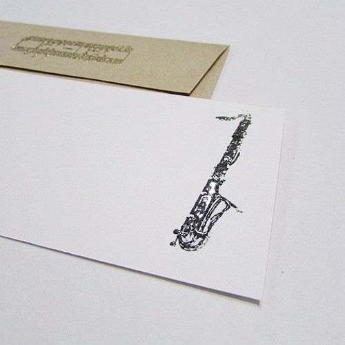 バスクラリネットのメッセージカード 楽器シリーズ カード レター でぶねこ 通販 Creema クリーマ ハンドメイド 手作り クラフト作品の販売サイト