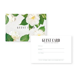 ゲストカード［FLORAL WHITE］| 結婚式・受付や招待状のアクセントに 1枚目の画像