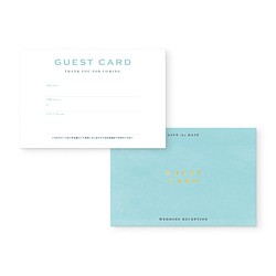 ゲストカード［PALE TURQUOISE］| 結婚式・招待状・ウェディングペーパーアイテム・海外風 1枚目の画像
