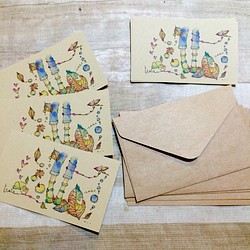 秋薫るメッセージカード&ミニ封筒set☆ 1枚目の画像