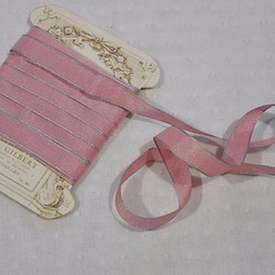 フランス細巾リボンテープ　ピンク 1枚目の画像