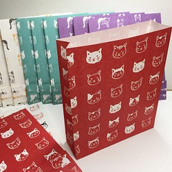 ねこ猫にゃんにゃん紙袋♫〜１５枚組〜 1枚目の画像