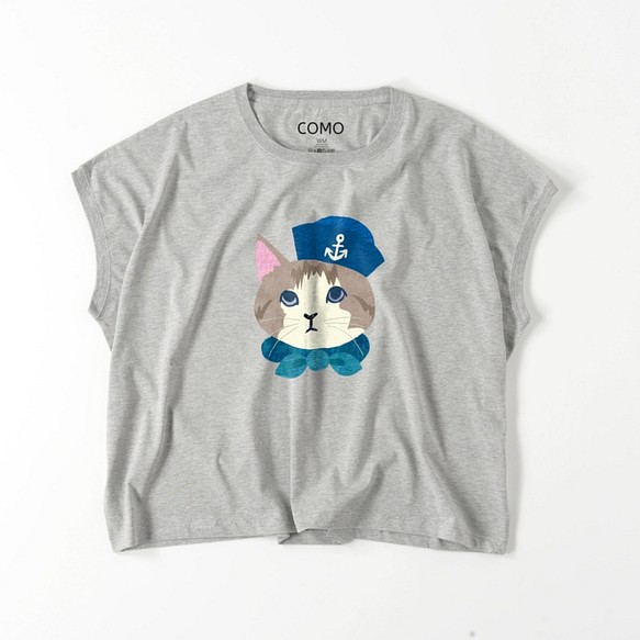 オーバーサイズTシャツ《ネコの水兵さん》 1枚目の画像