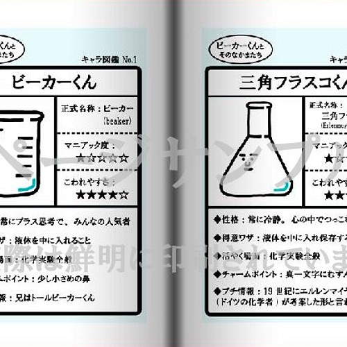 キャラ図鑑 ビーカーくんとそのなかまたち その他雑貨 うえたに夫婦 通販 Creema クリーマ ハンドメイド 手作り クラフト作品の販売サイト