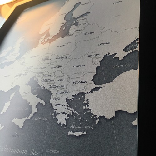 クールで知的なインテリアにぴったり【ヨーロッパ 地図 ポスター A3 