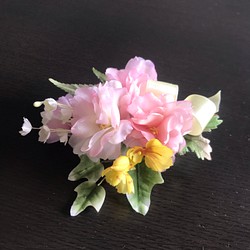 八重桜のコサージュNo1 1枚目の画像