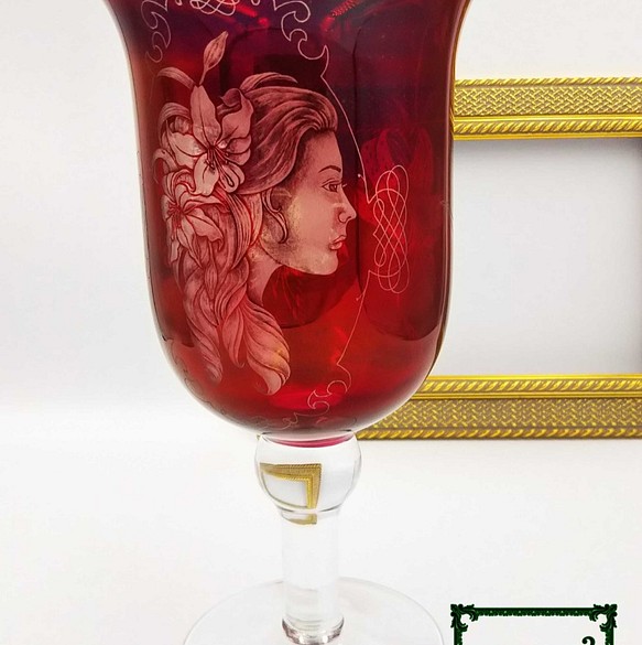 大倉陶園 OKURA 金蝕鬼百合絵 赤百合 花瓶 高さ約30㎝ 陶器 - 花瓶