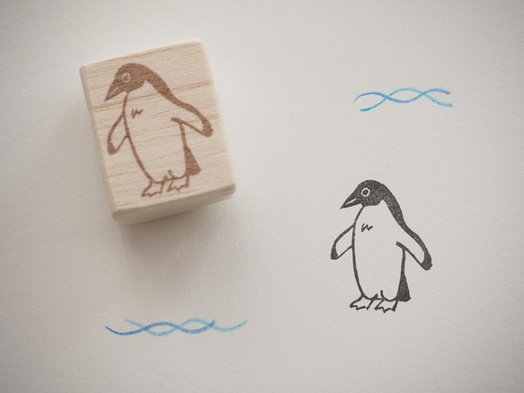 よちよち可愛いペンギンの消しゴムはんこ 1枚目の画像