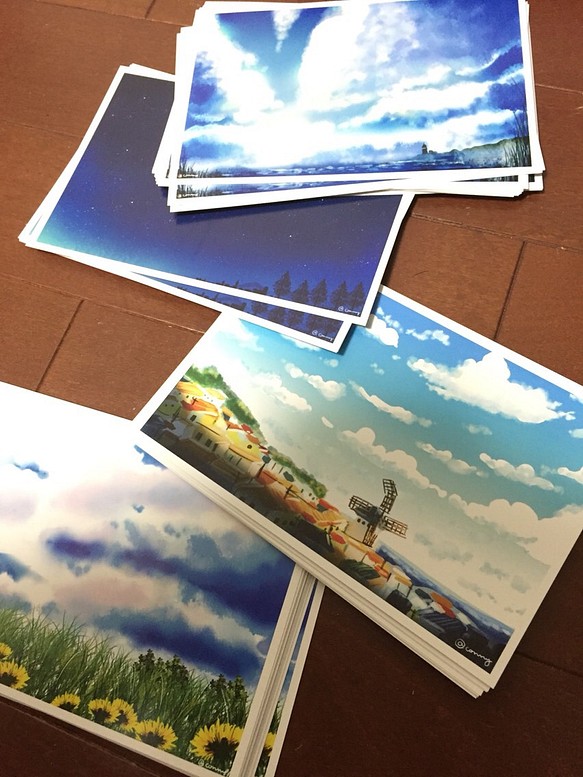 オリジナル風景画ポストカード４枚セット 1枚目の画像