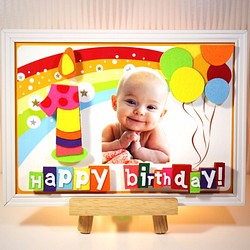 ★誕生日★Baby 3 D Photo ART～バースデーボード・ベビーポスター～ 1枚目の画像