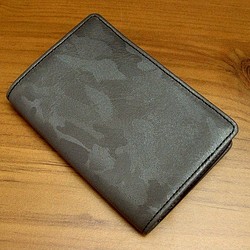 Real leather card case/Embossing Steer Hide/Camouflage patte 第1張的照片