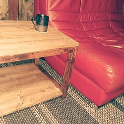 無垢材 サイドテーブル コーヒーテーブル 1枚目の画像