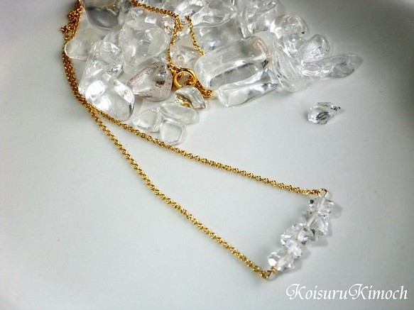 ハーキマーダイヤモンドのネックレス【Espoir～エスポア】 1枚目の画像