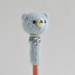 鉛筆帽｜淺藍色小熊阿米古魯米帽 第1張的照片