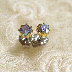小施華洛世奇耳環（罕見的彩色光藍寶石極光） 第1張的照片