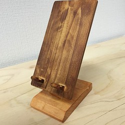 【torichan様専用】木製 ひのき スマホスタンド 1枚目の画像