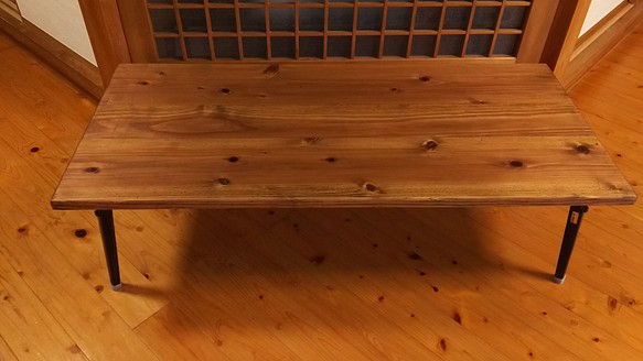杉の折りたたみローテーブル120cm① 1枚目の画像