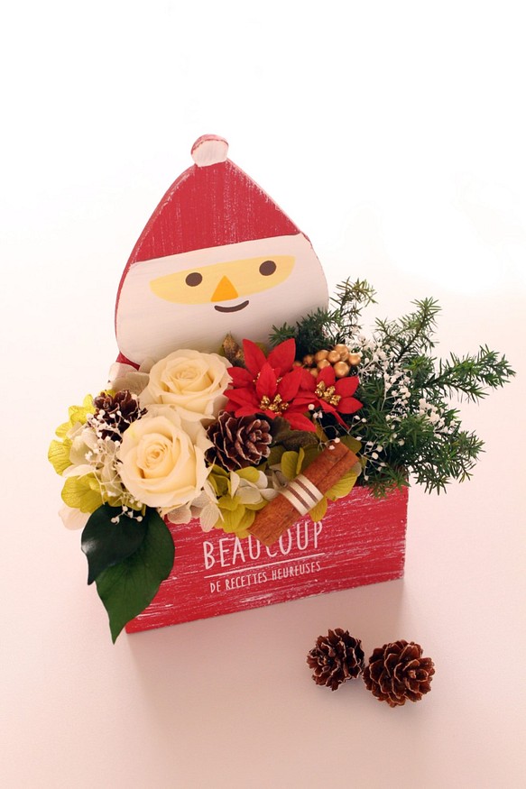クリスマス☆サンタのHappy木箱 1枚目の画像