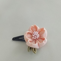 【送料無料】正絹　つまみ細工　桜のパッチン　413 1枚目の画像