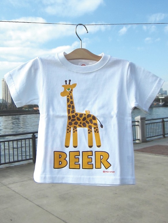 キリン-ビール　キッズ半袖Tシャツ　親子おそろいTシャツ 1枚目の画像
