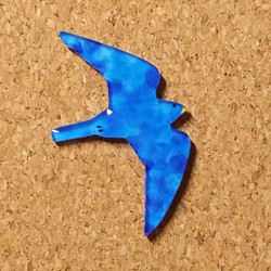 現品 青い鳥① ブローチ 1枚目の画像