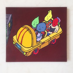 和式便器の車 表裏で絵2種楽しめる☆ 原画 トイレ絵 トイレイラスト