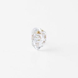 片耳ピアス／ハーキマーダイヤモンド結晶 1枚目の画像
