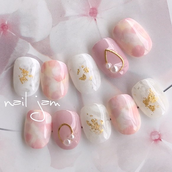 ふんわり春のピュアネイル ネイルチップ ネイルシール Nail Jam 通販 Creema クリーマ ハンドメイド 手作り クラフト作品の販売サイト