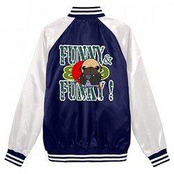 FUNNY&FUNKY! パグ侍（フォーン）スタジアムジャンパー 1枚目の画像