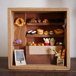 木の箱・ミニチュア町のパン屋２ 1枚目の画像