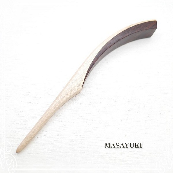 MASAYUKI木製髮夾楓木/ Rosewood-de-106-my-27 第1張的照片